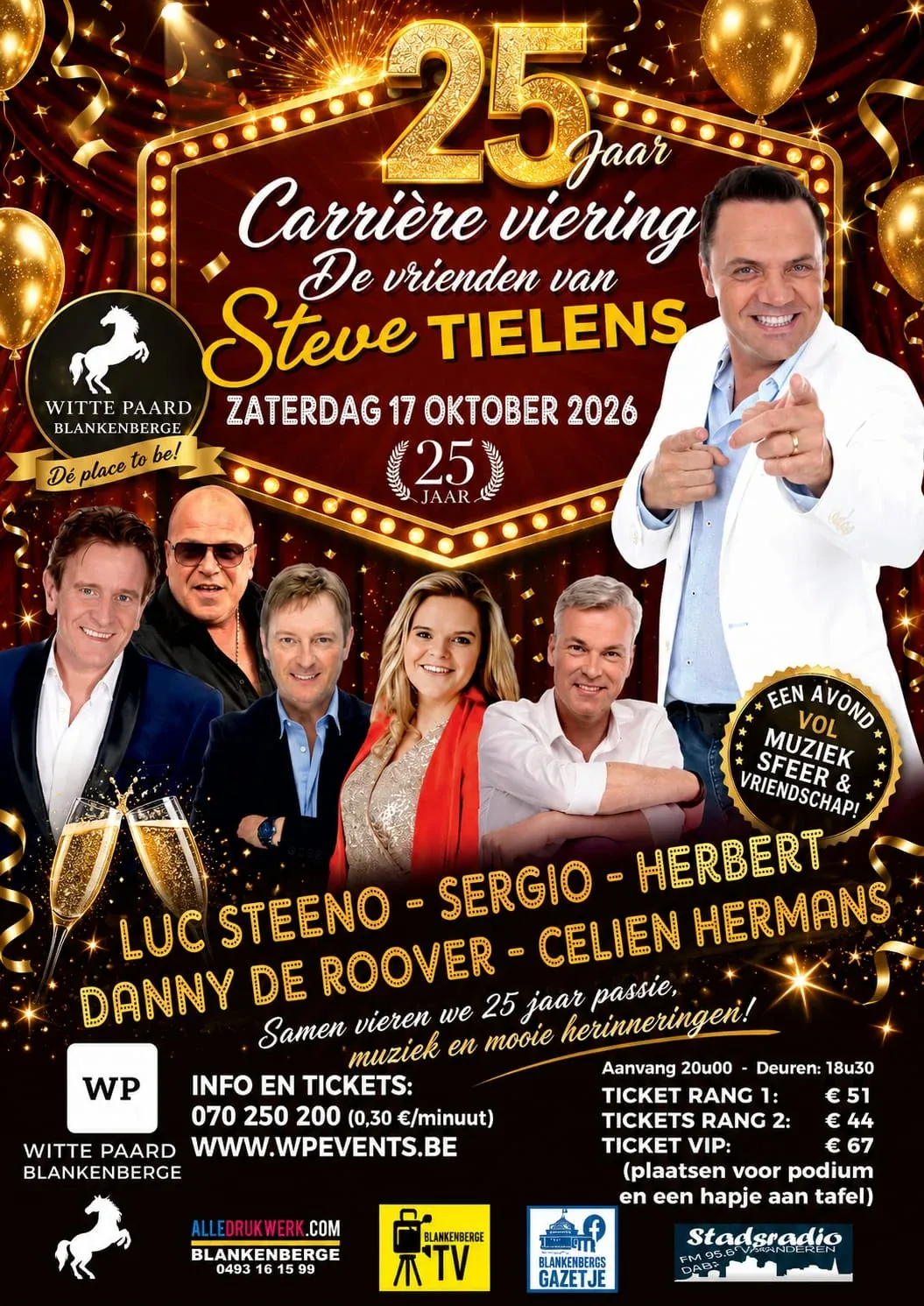 25 jaar carrièreviering De vrienden van Steve Tielens
