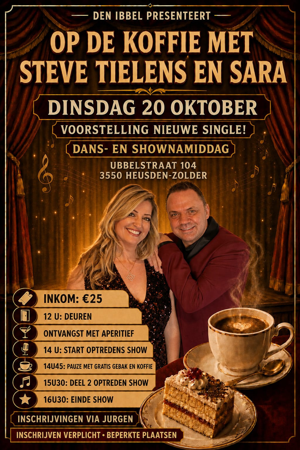 "Op de koffie met Steve Tielens & Sara" (met voorstelling nieuwe single)